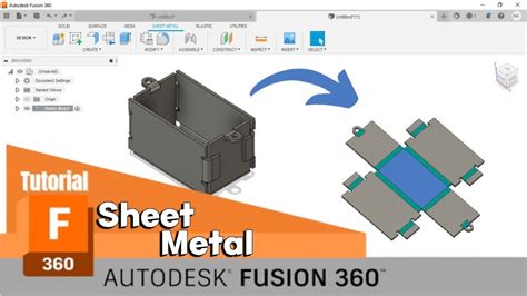 sheet metal in fusion 360|fusion 360 unfold sheet metal.